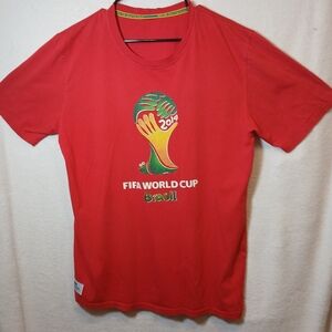 2014 Fifa World Cup Brasil Short  Sleeve Mens Tee Shirt Size X- Large